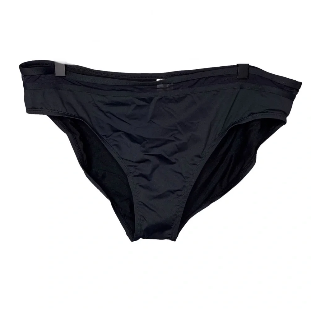 Tommy Bahama Bikini Bottom Hipster Mesh Trim Black Size 2X Plus Size Swimwear